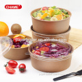 Food grade paper bowl with a lid for salad